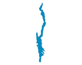 Lake George Umriss Vinyl Aufkleber New York Fenster Laptop Aufkleber