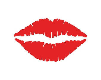 Vinilo adhesivo con diseño de labios besándose, símbolo de beso, para ventana o portátil.
