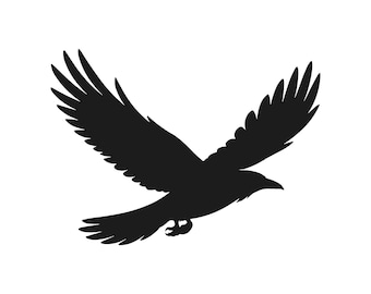 Raven Flying Wildlife Bird Vinyl Decal Window Wild birds life Laptop Sticker