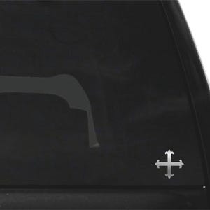 Cross Flory Vinyl Decal Cross Christian Religious Symbol Sticker - Etsy