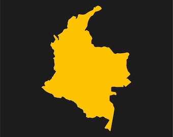 Colombia Map Flag Vinyl Decal - Weatherproof Sticker - Etsy Canada