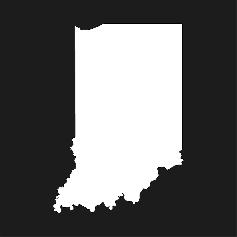 Indiana State Outline Vinyl Decal Sticker - Etsy