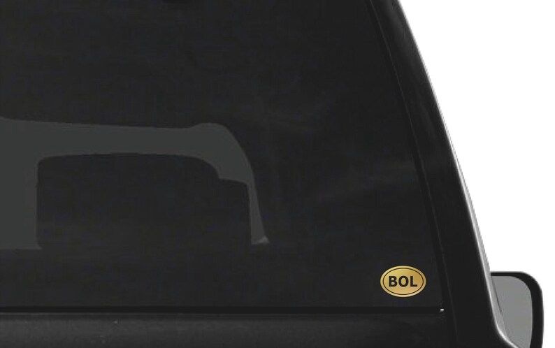 Bolivia Country Initials Vinyl Decal Window Oval BOL Sticker - Etsy