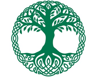 Adesivo decalcomania simbolo albero della vita celtico