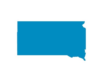 South Dakota overzicht vinyl sticker