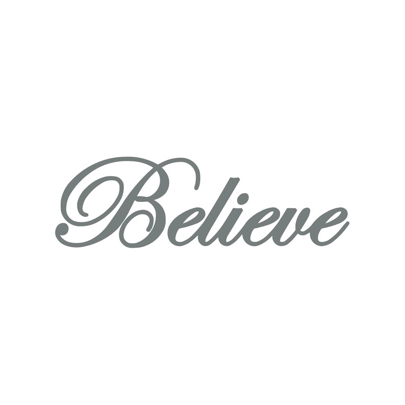 Believe Script Font Vinyl Sticker Decal Inspirational Motivational - Etsy