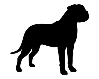 Bullmastiff Vinyl Aufkleber Auto Fenster Laptop Hunderasse Silhouette Aufkleber