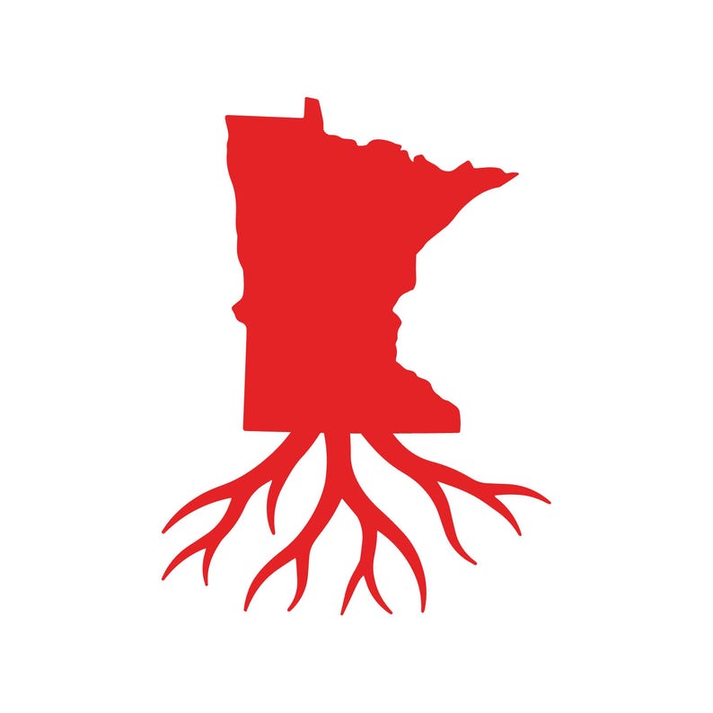 Minnesota Roots State Outline Silhouette Vinyl Decal Minnesotans MN ...