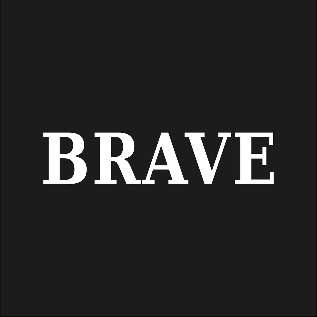 BRAVE Word Letters Vinyl Decal Sticker - Etsy