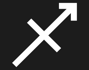Sagittarius Modern Astrology Symbol Vinyl Decal Minimalist Zodiac Art Sticker
