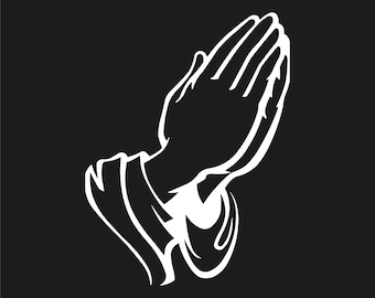 Detailed prayer hands Vinyl Decal Car Truck Window Praying hand Sticker