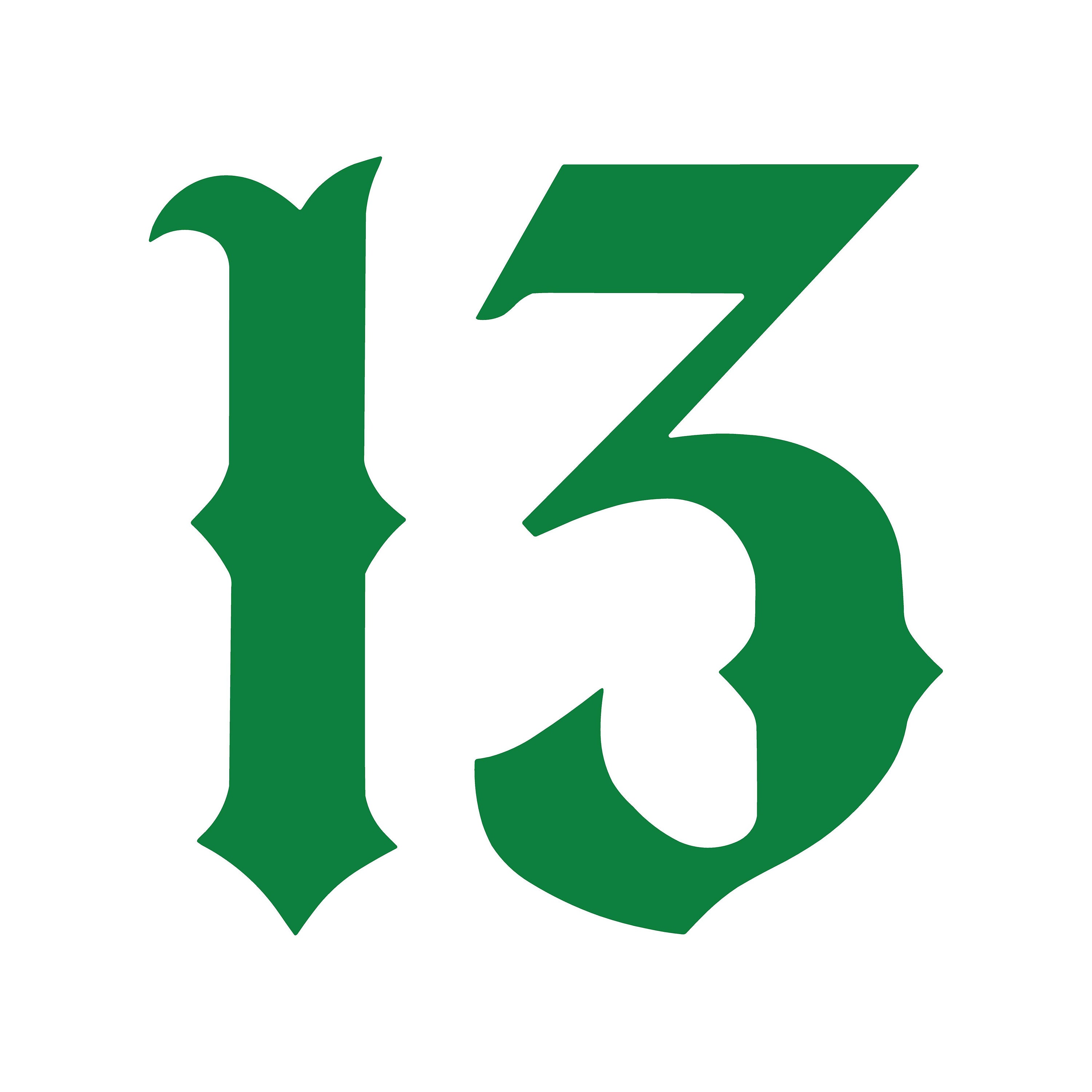 Lucky Number 13 Vinyl Decal Lucky Number Sticker - Etsy
