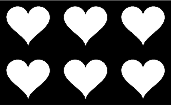 Small White Heart Stickers ~ 7/8 ~ 72 Stickers