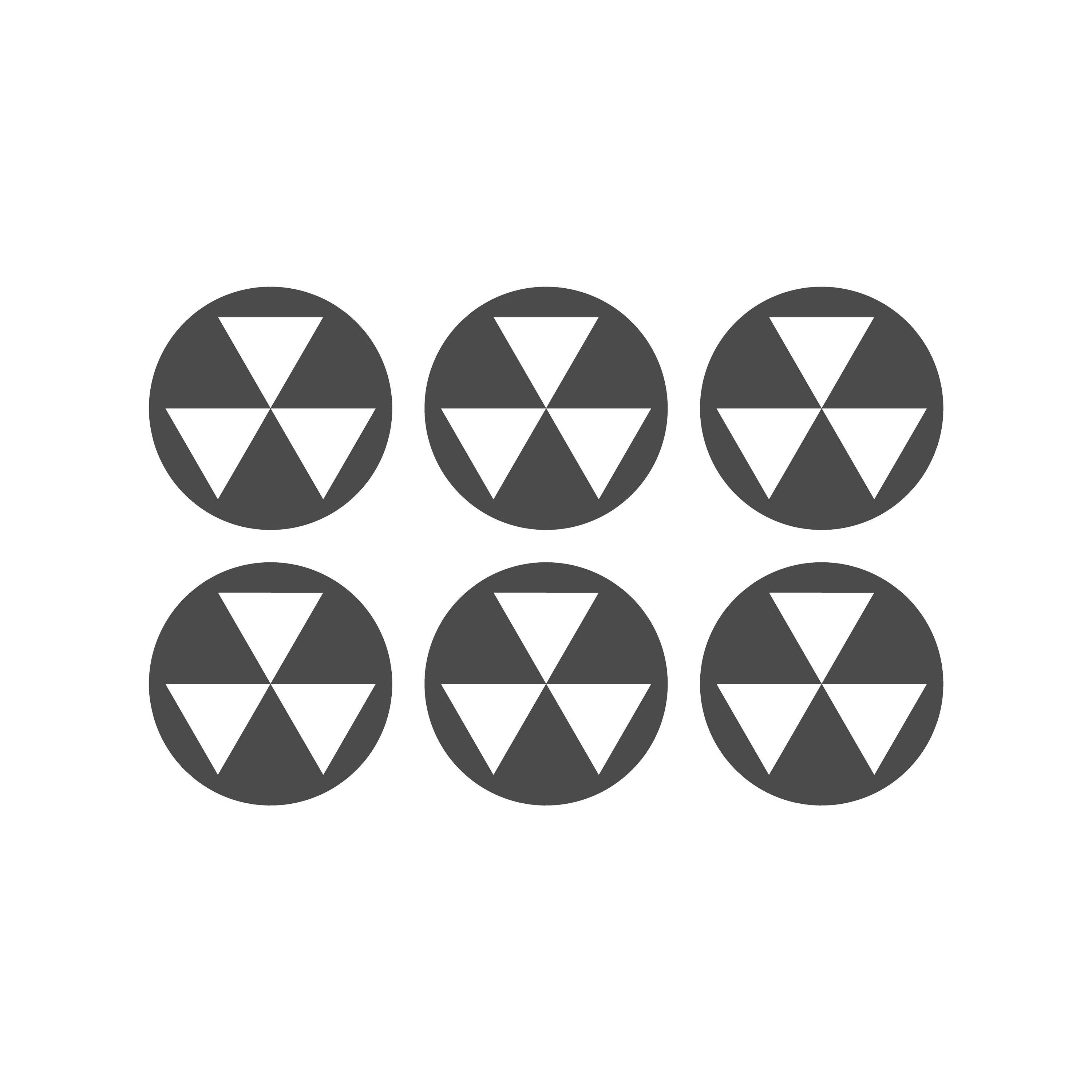 Set of 6 Fallout Shelter Symbol Vinyl Decal Stickers - Etsy