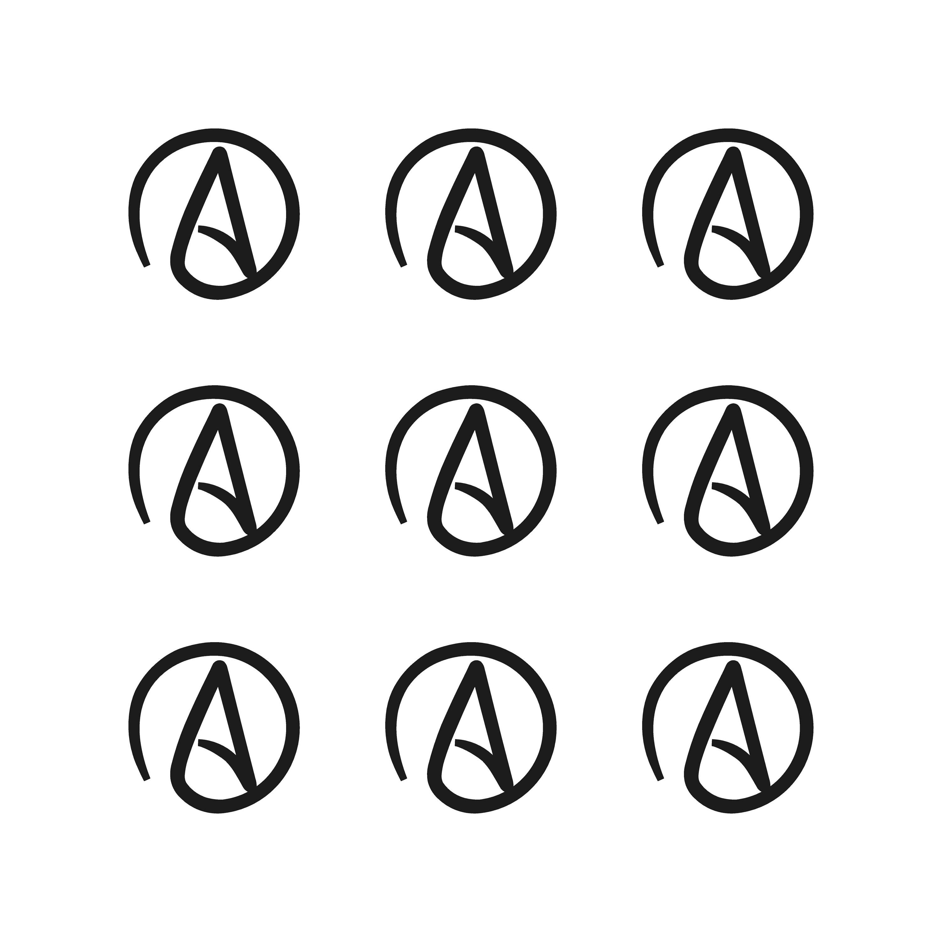 Set of 9 Atheist Symbol Decal Atheist Symbol Phone Window Vinyl Decal ...