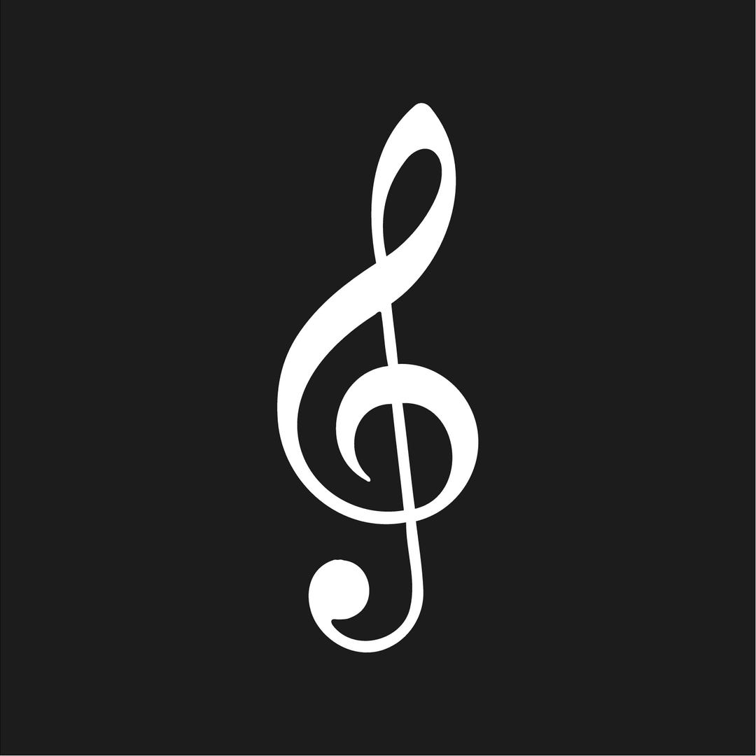 G-clef Music Note Vinyl Decal Treble Clef Laptop Car Sticker - Etsy
