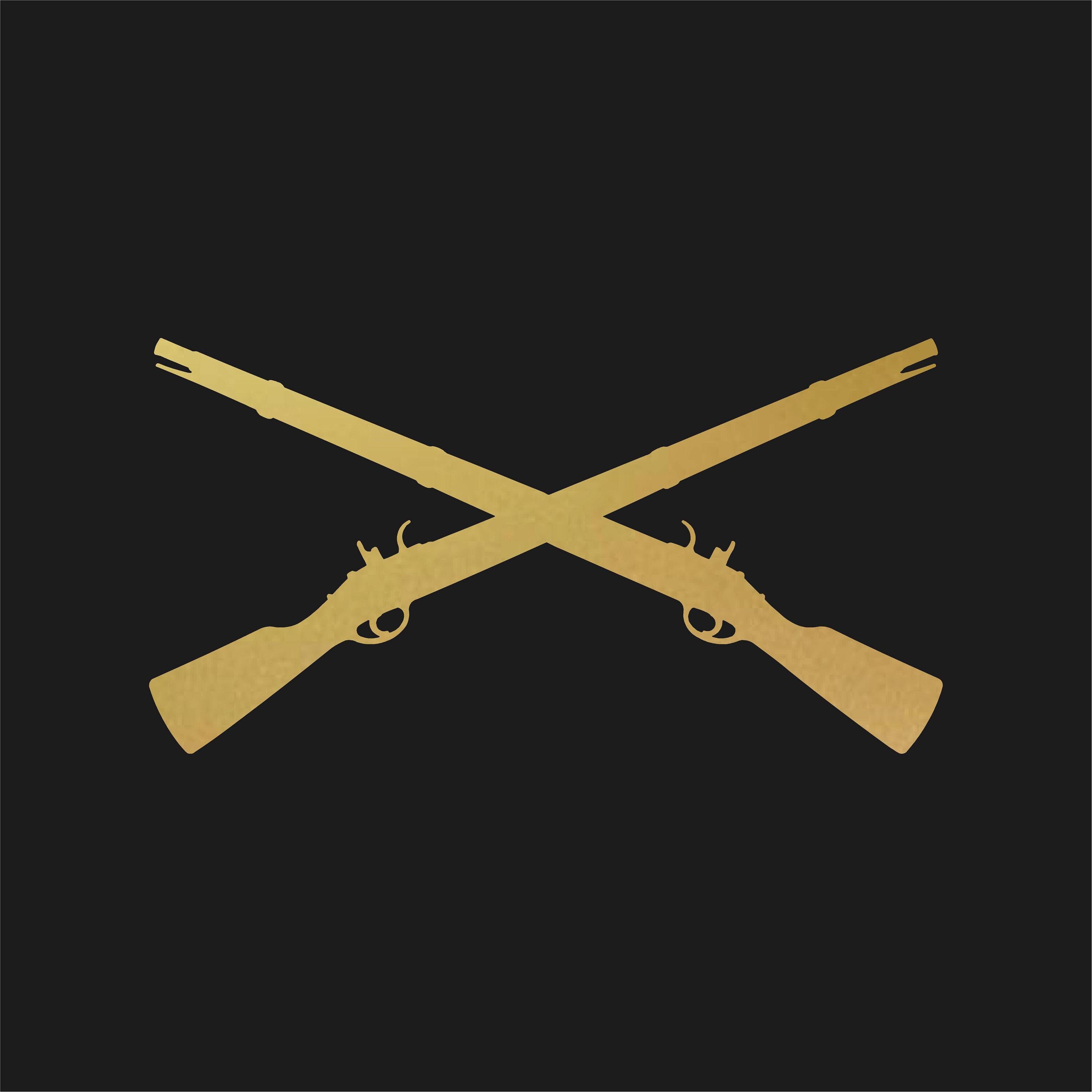 Crossed Rifles Civil War Revolutionary Decal American Infantry USA ...