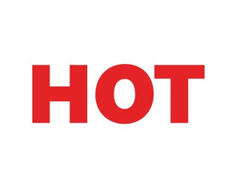 Naklejka winylowa HOT na szybę samochodu, ostrzeżenie przed upałem