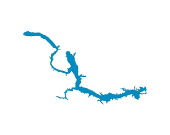 Lake Sakakawea Outline Vinyl Decal Car Window Laptop Sticker