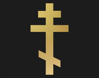 Russian Orthodox Cross Vinyl Decal Car Window Laptop Orthodox Cross Sticker