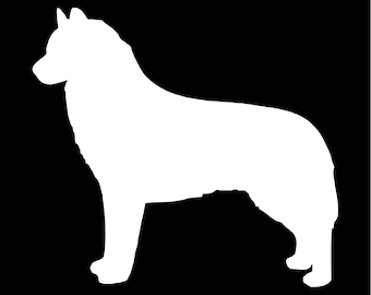 Husky Vinyl Decal Dog Silhouette Siberian Husky Sticker