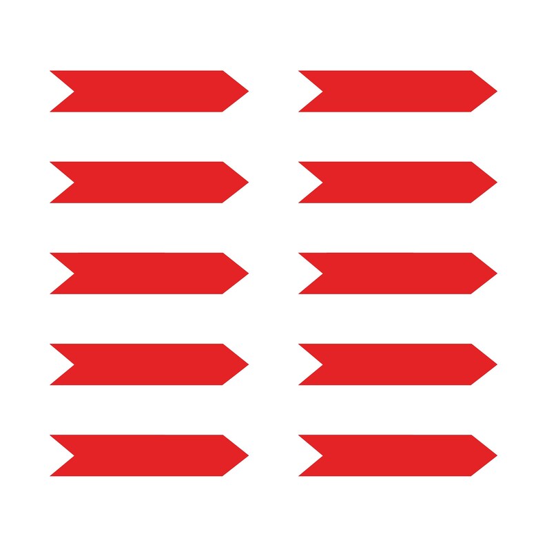 Set of 10 Arrow Flag Vinyl Decal Car Laptop Arrow Banner Sticker - Etsy