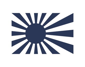 Japan Rising Sun Flag Vinyl Decal Window JP Sticker - Etsy