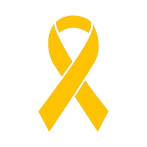 Bone Cancer Ribbon Vinyl Decal Car Window Cancer Awareness Sticker - Etsy