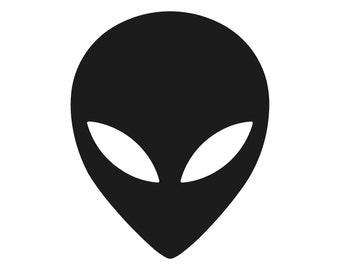 Alien Head Outline Vinyl Decal sticker