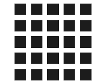 Set of Tiny 25 Square Shape Vinyl Decal Box Shape Sticker