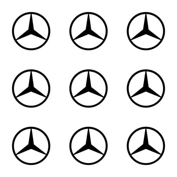 Mercedes Logo Vinyl Decals Phone Dashboard Mirror Laptop Small Stickers