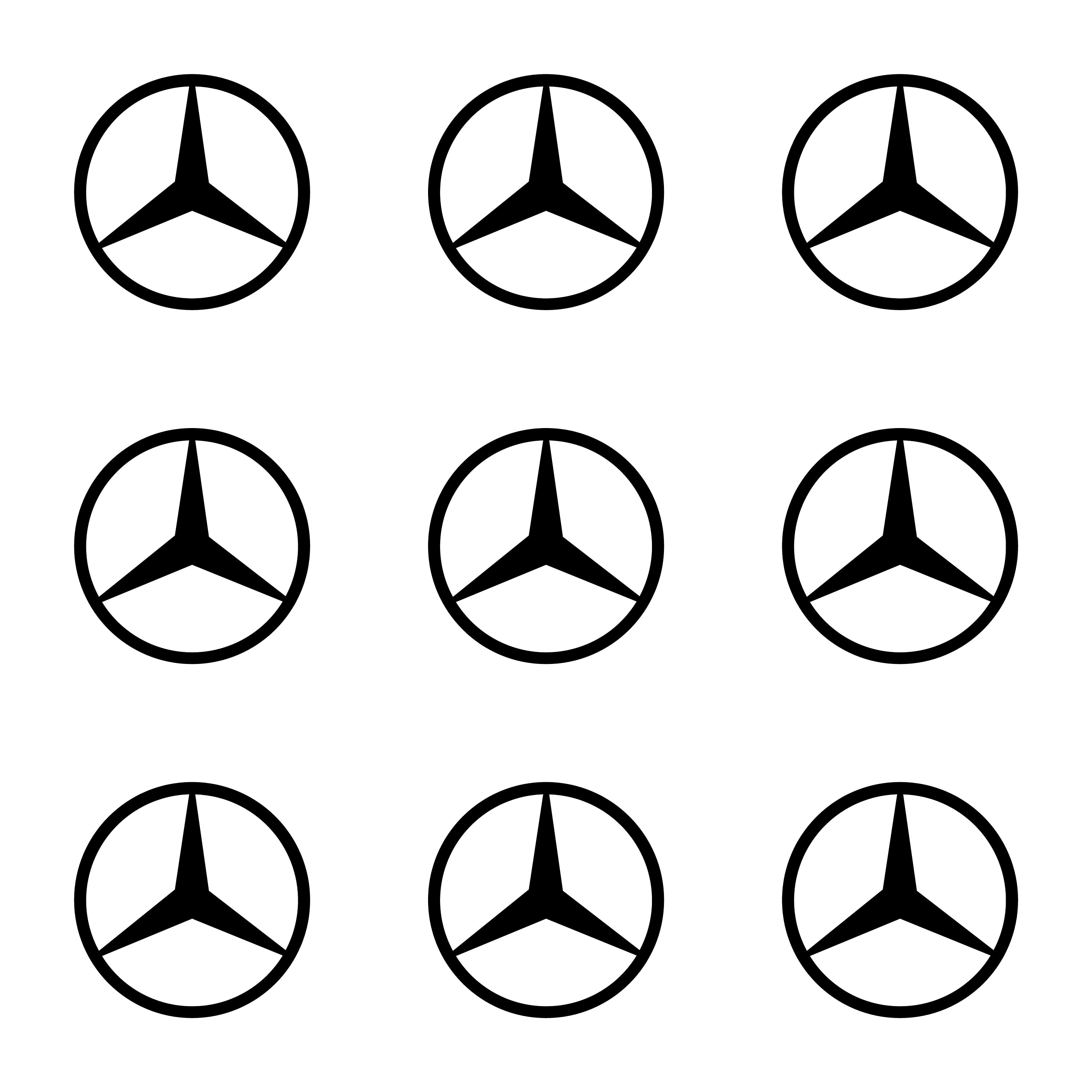 4pcs Mercedes Benz Logo Vinyl Decal Sticker Emblem Side Stickers Car Truck  Windo