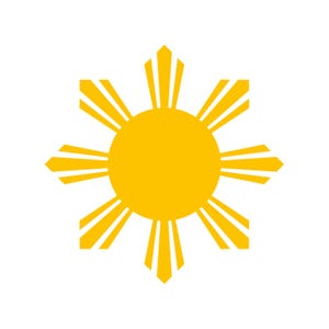 Philippines Sun Filipino Flag Vinyl Decal Window Laptop Sticker