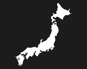 Japan country outline Vinyl Decal Car Window Laptop JP Sticker