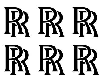 Rolls Royce Logo Vinyl Decals Phone Laptop Dash Small Stickers Set of 6