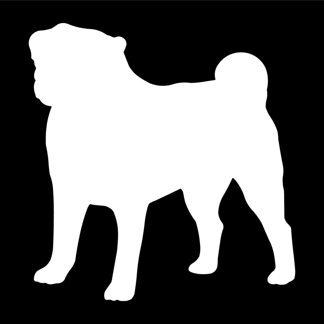 Pug Dog Breed Vinyl Decal Car Window Laptop Pug Sticker - Etsy
