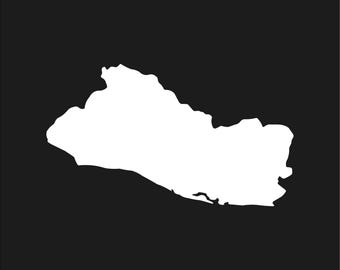 El Salvador country outline Vinyl Decal Car Window Sticker