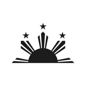 Philippines Half Sun Stars Filipino Flag Vinyl Decal Window Laptop Sticker