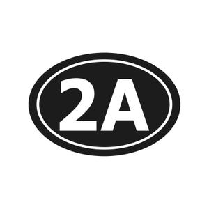 2nd Amendment oval Vinyl Decal Window Laptop Sticker