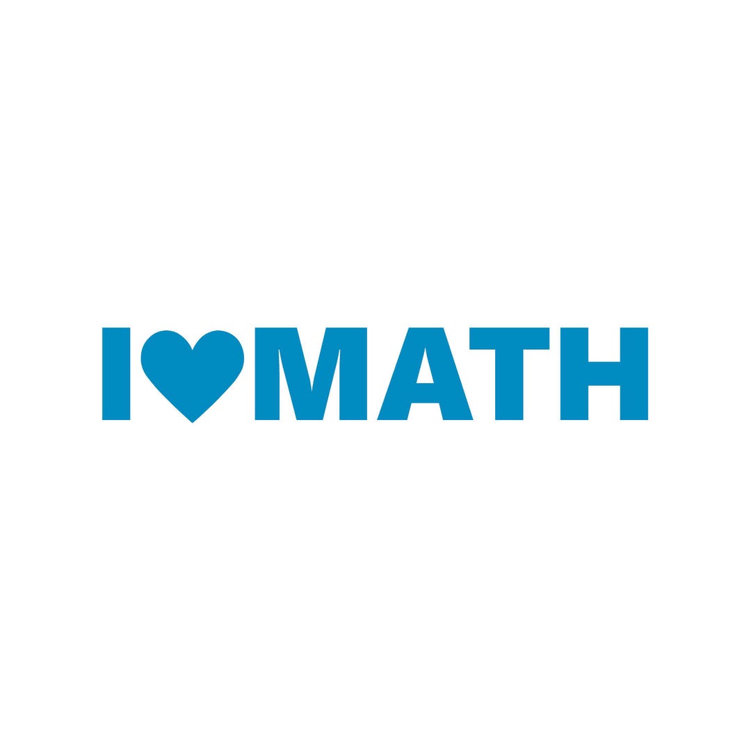 I Heart Math Pin I Love Math Heart Vinyl Decal Mathematics Mathematician Sticker - Etsy