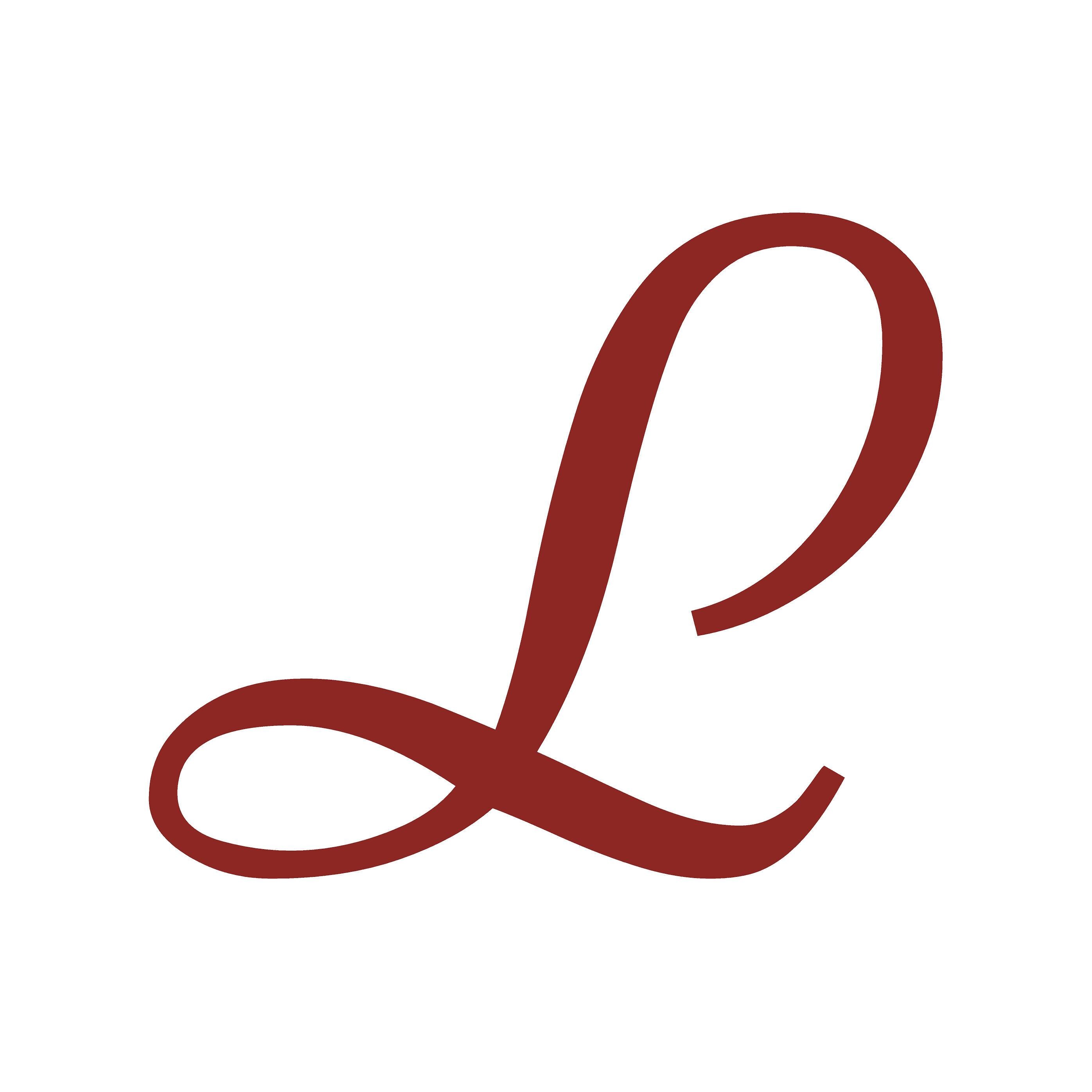Scripted Letters L Script Letter L Initial Vinyl Sticker Decal Monogram Elegant Font - Etsy