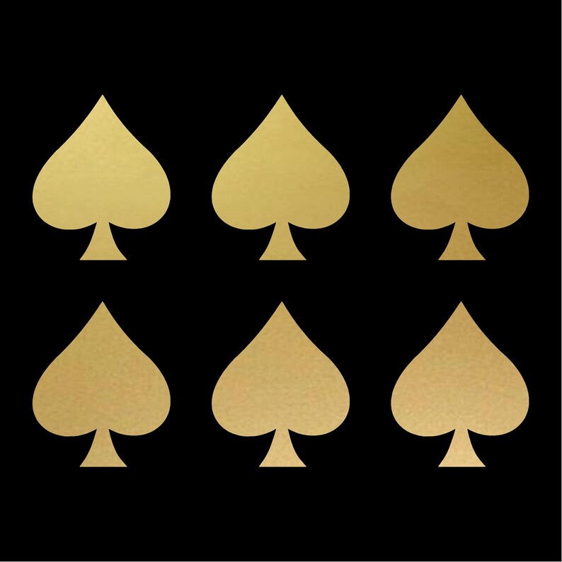 Set of 6 Small Spade 13 Vinyl Decal Car and Phone Case Sticker - Etsy