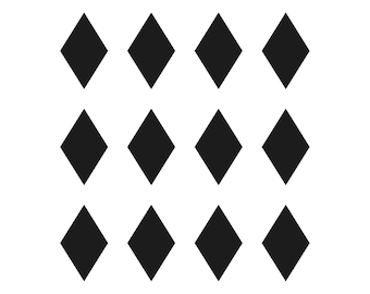 12 diamond shape Vinyl Decal Car Laptop diamond symbol Sticker