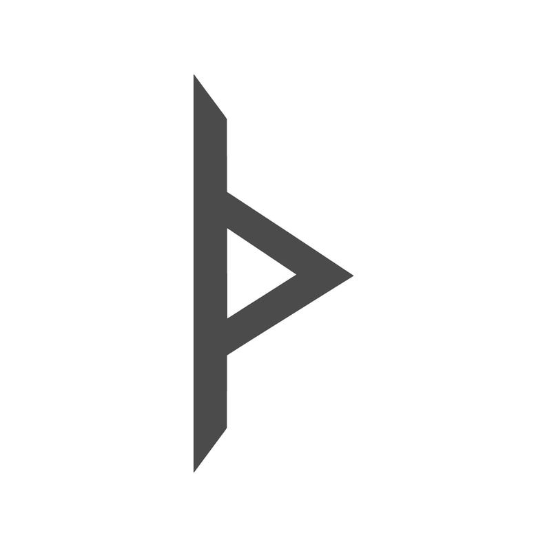 E Shape Rune Th Thorn Viking Rune Vinyl Decal Window Eolh Rune Letter Laptop Sticker ...