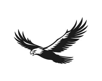 Flying Eagle Vinyl Decal Window Wild bird life Laptop Sticker