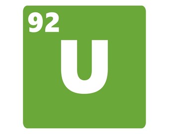 Uranium U 92 Element Vinyl Decal Sticker Periodic Table