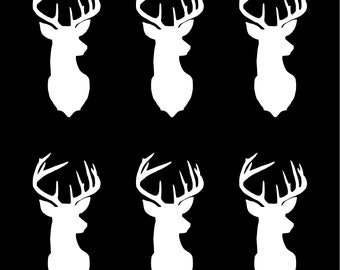6 Small Deer Vinyl decals car and phone case stickers