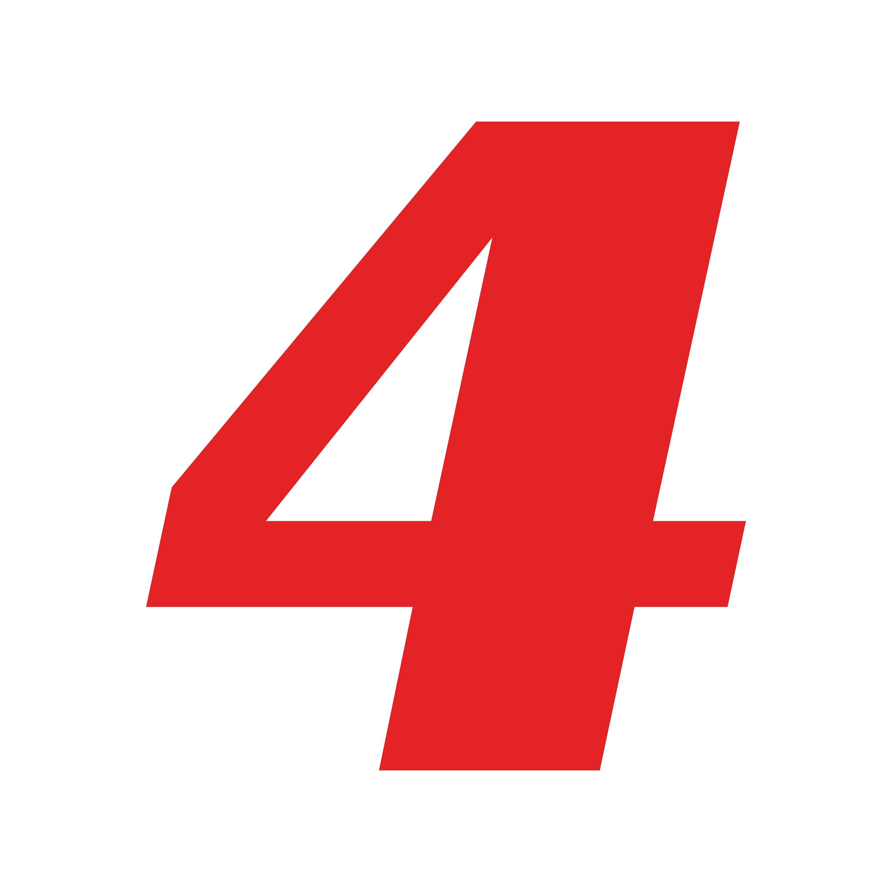 Number Racing 4b Racing Number 4 Varsity Font Vinyl Decal Four Race Sports Font Sticker ...