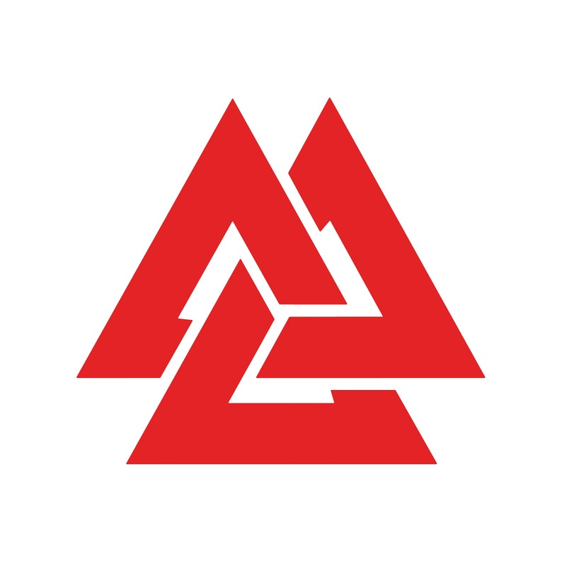 Valknut Odin Symbol Vinyl Decal Viking Nordic Triangles on Sticker - Etsy
