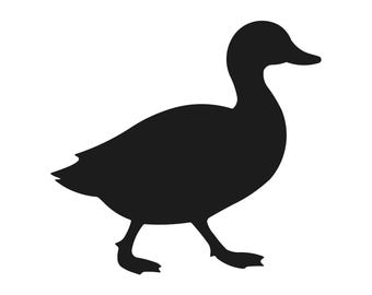 duck Silhouette Vinyl Sticker walking duck outline Decal
